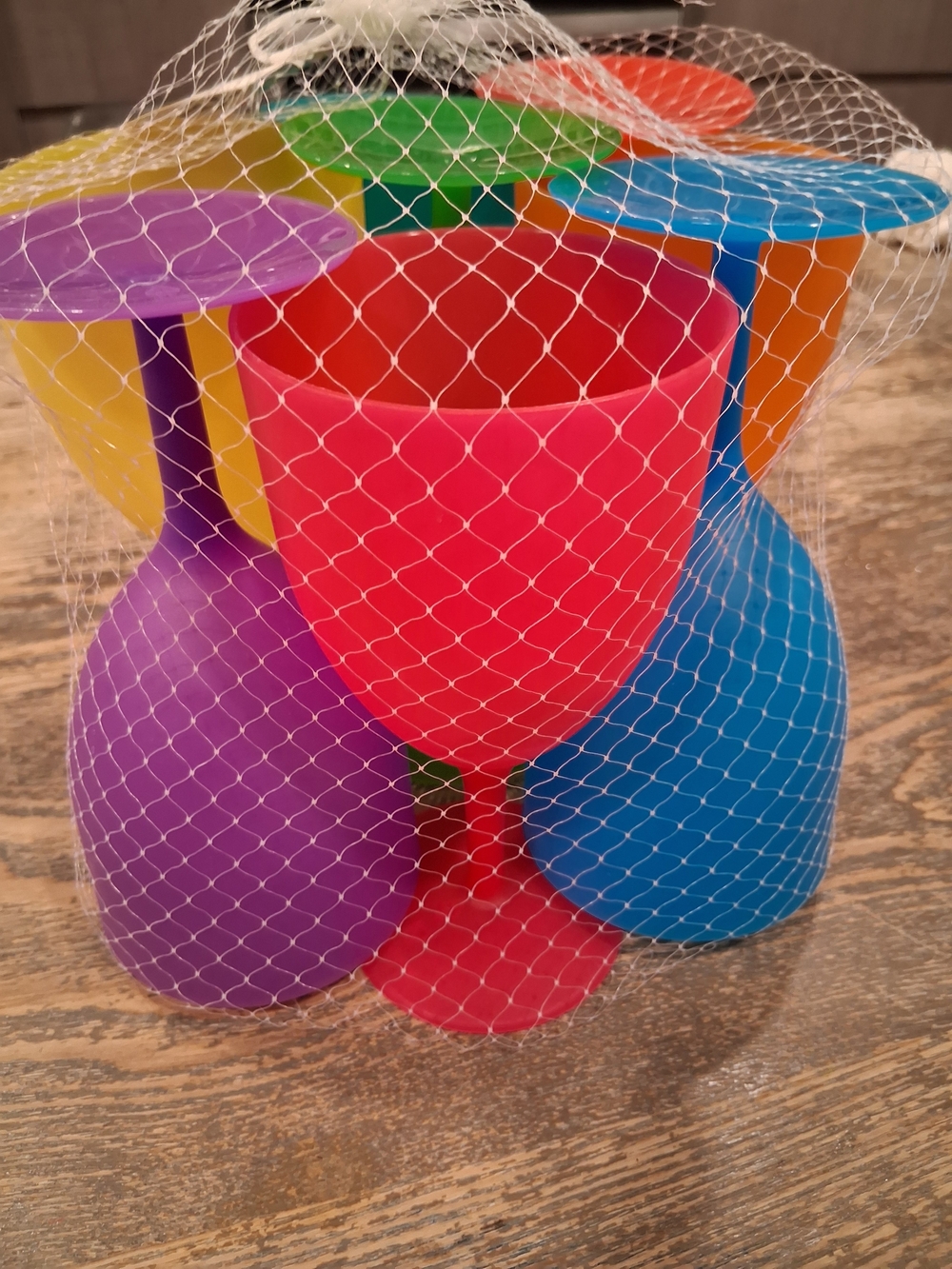 Colorful Reusable Party Wine Glasses - Multi-Color